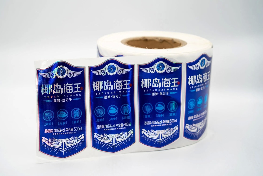 Custom Printed Waterproof Adhesive Label with 10-12 Color Printing for Beverage and Food Packaging