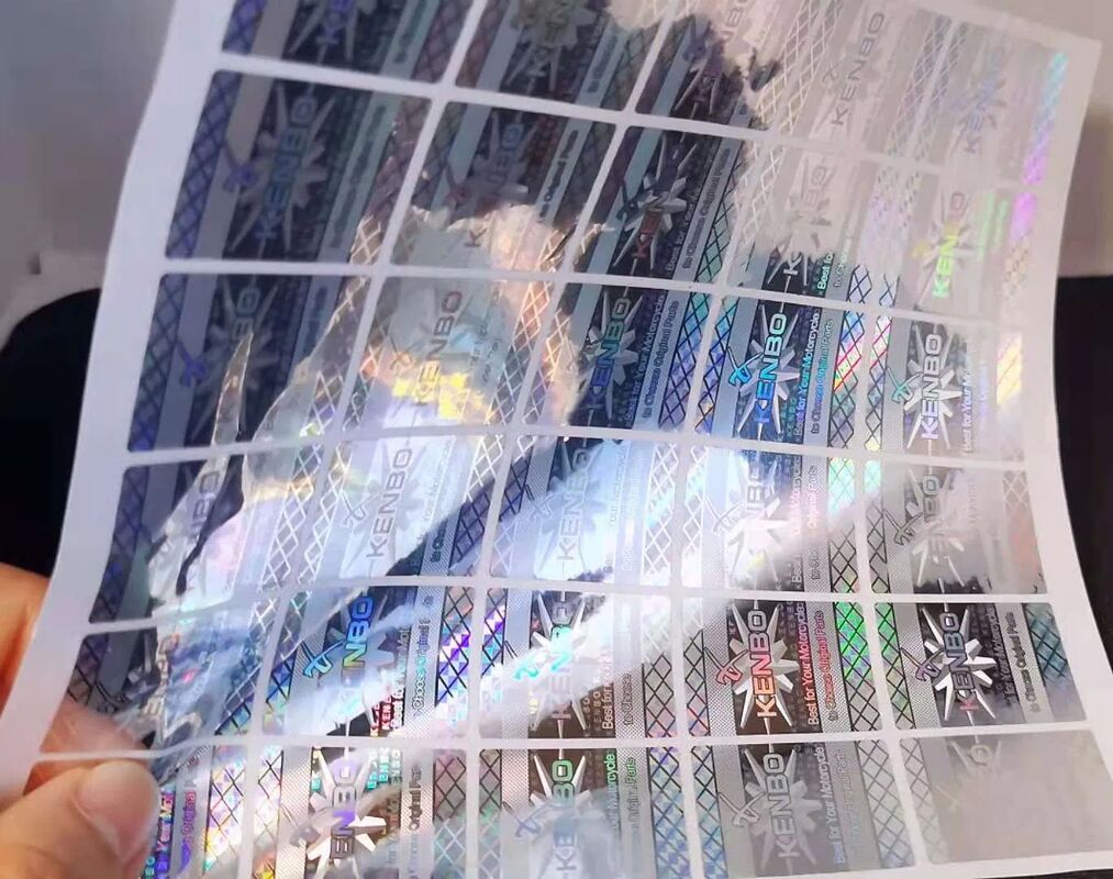 레이저 홀로그램 은색 레이블 홀로그램 레이저 스티커 레이블 Qr 코드가 있는 위조 방지 홀로그램 스티커